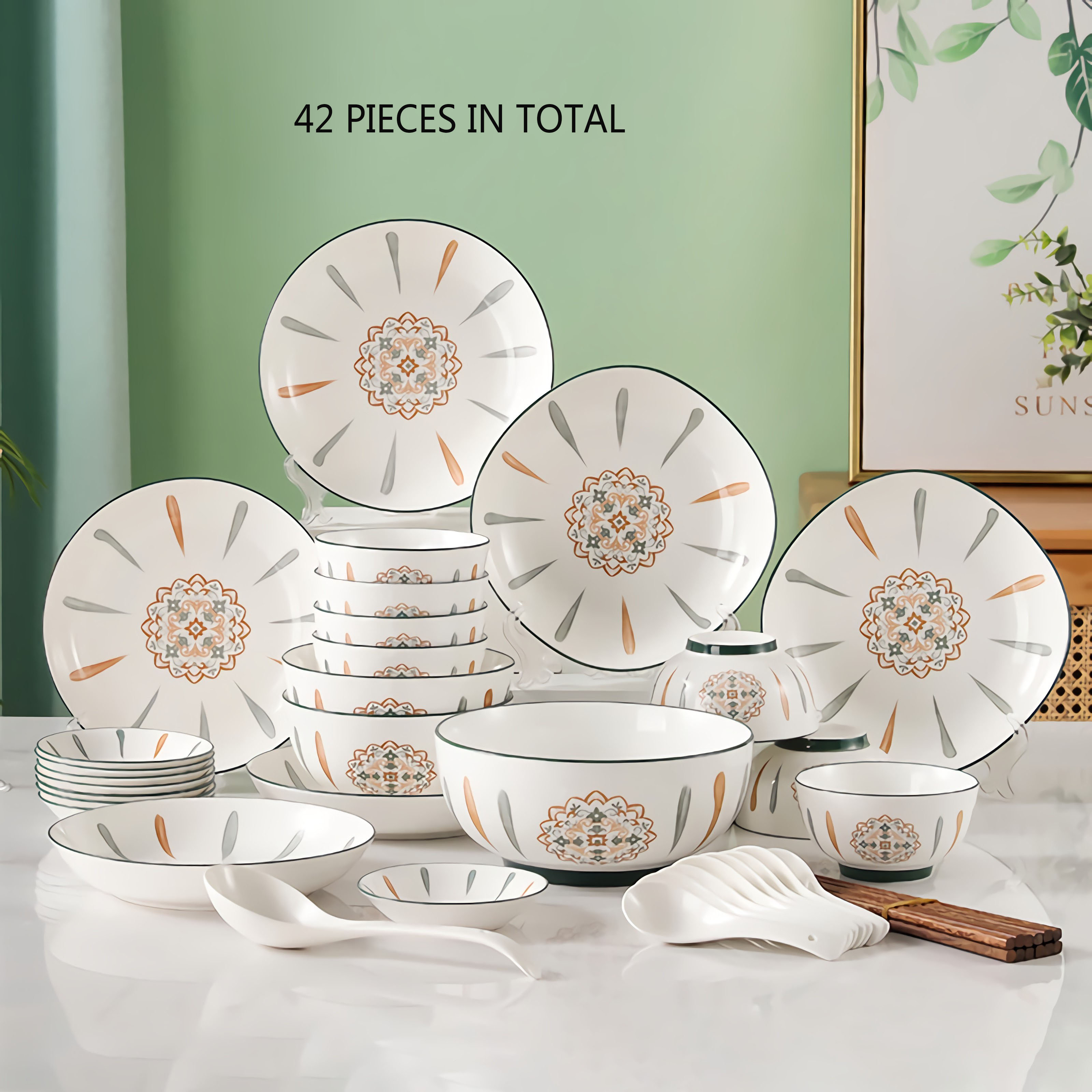 42 piece dinnerware set best sale